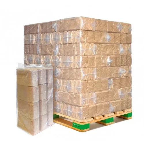 Drevené brikety RUF tvrdé – fólia, paleta 960 kg (96 × 10 kg)